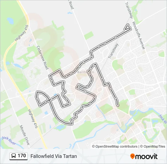 170 Bus Line Map