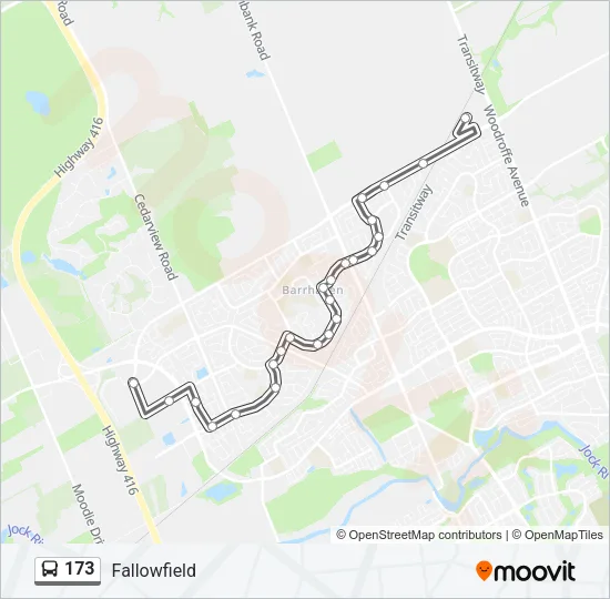 173 Bus Line Map