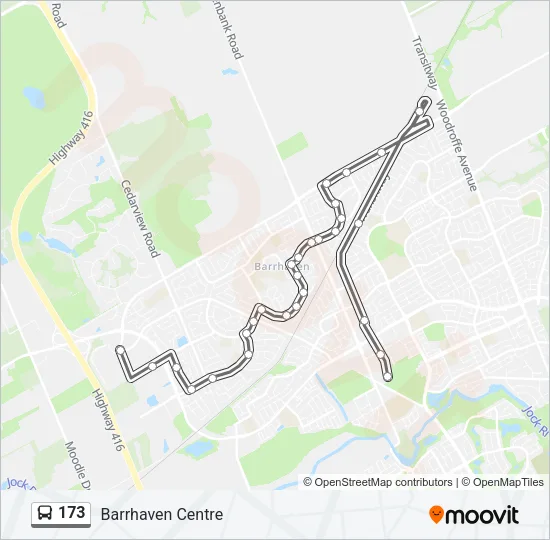 173 Bus Line Map