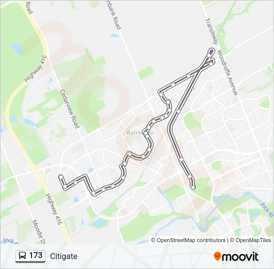 173 Bus Line Map