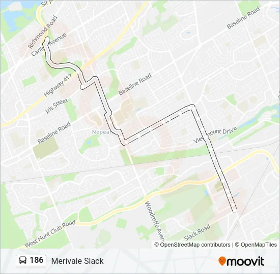 186 Bus Line Map