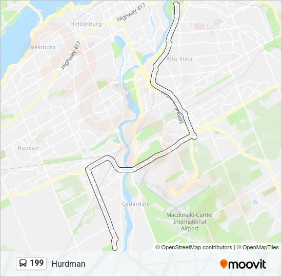 199 Bus Line Map