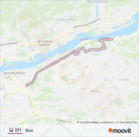 221 Bus Line Map