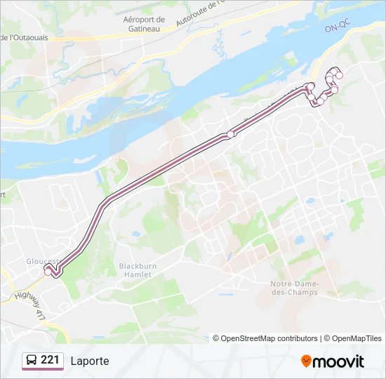 221 Bus Line Map