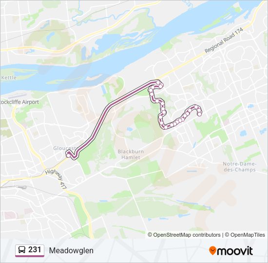 231 Bus Line Map