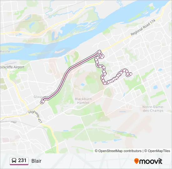 231 Bus Line Map