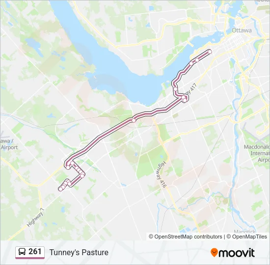 261 Bus Line Map
