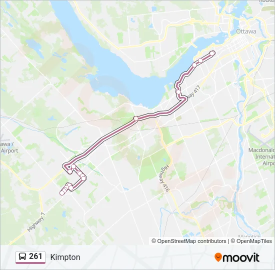 261 Bus Line Map