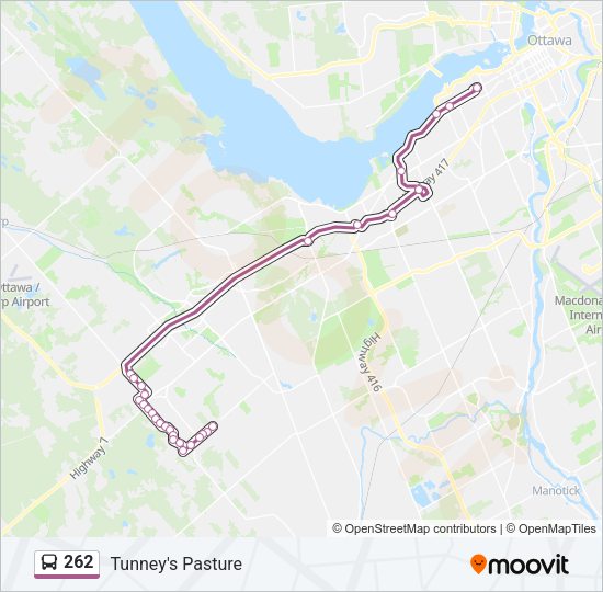 262 Bus Line Map