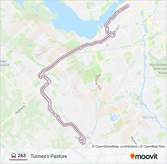 263 Bus Line Map