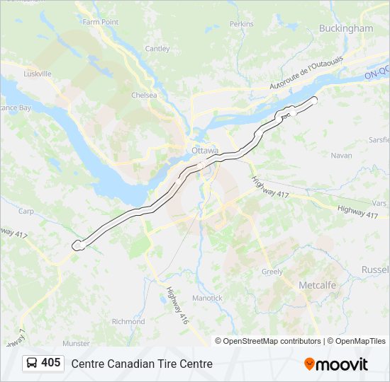 405 Bus Line Map