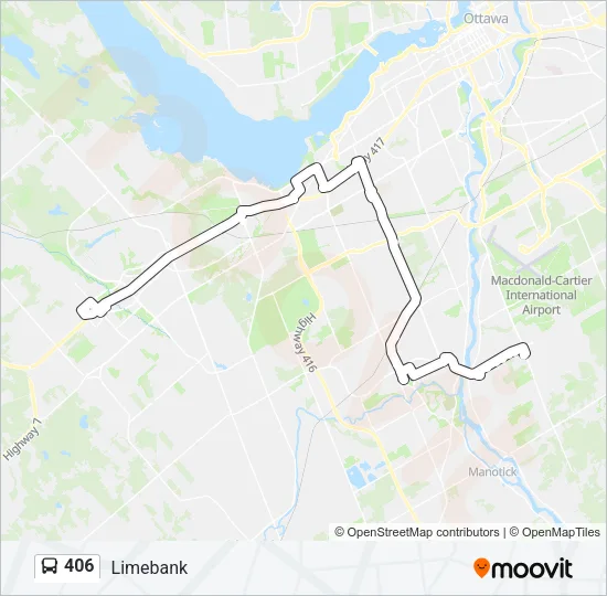 406 Bus Line Map