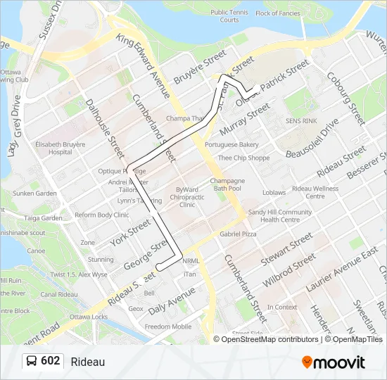 602 Bus Line Map
