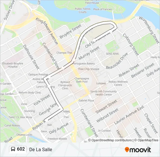602 Bus Line Map