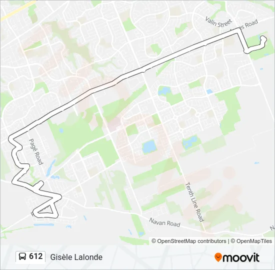 612 Bus Line Map