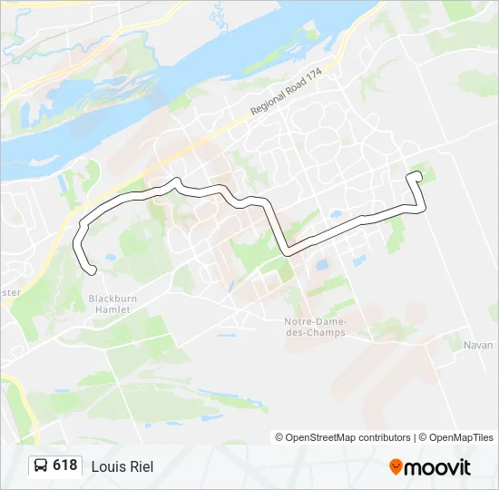 618 Bus Line Map