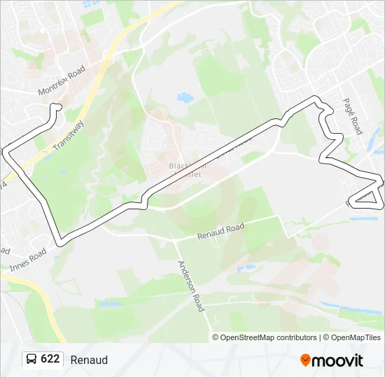 622 Bus Line Map