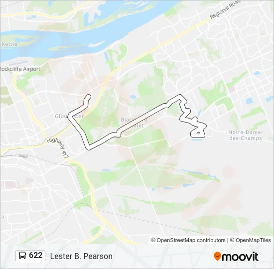 622 Bus Line Map