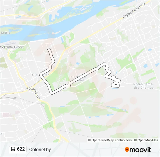 622 Bus Line Map