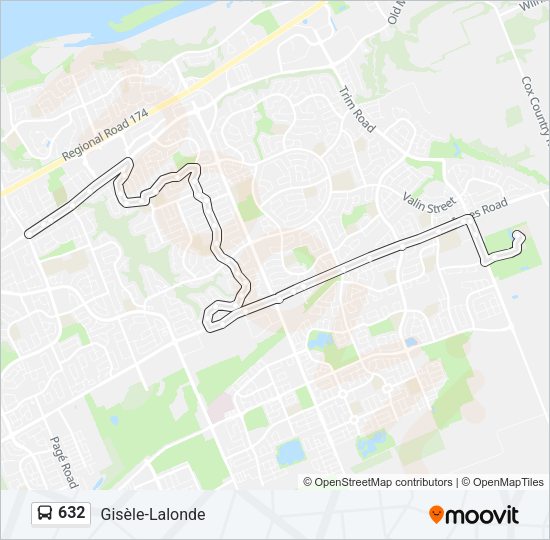 632 bus Line Map