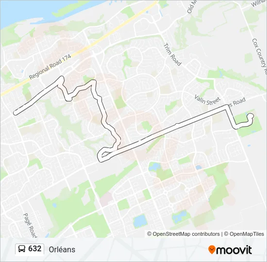 632 Bus Line Map
