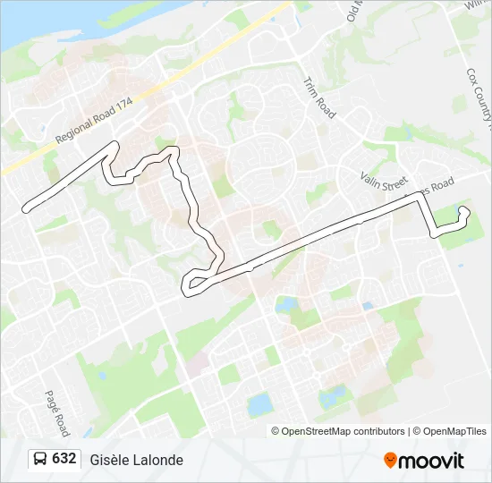 632 Bus Line Map