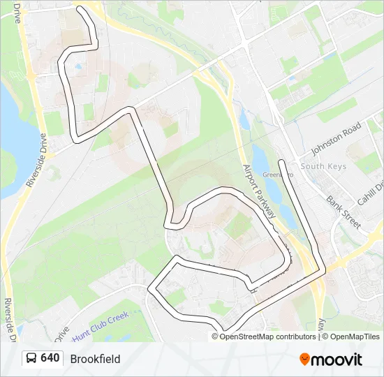 640 Bus Line Map