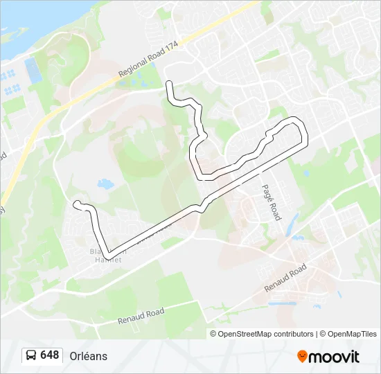 648 Bus Line Map