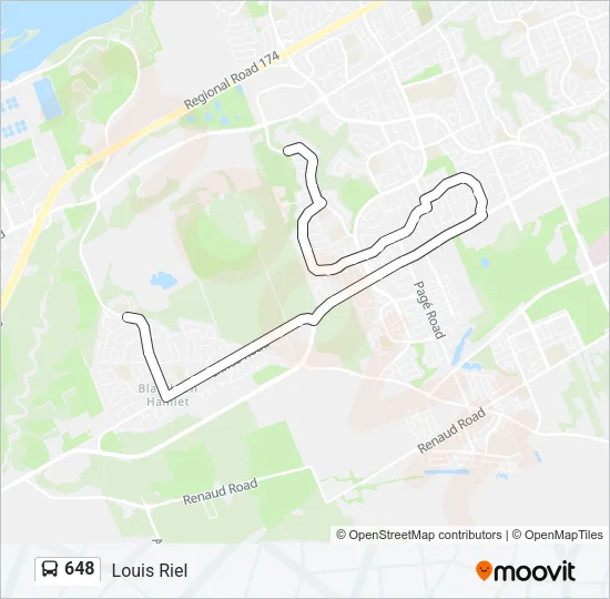 648 Bus Line Map