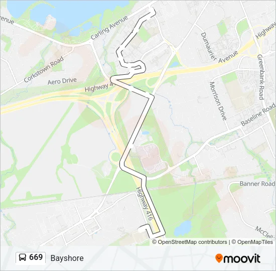 669 Bus Line Map