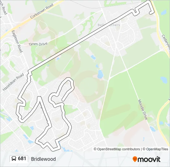 681 Bus Line Map