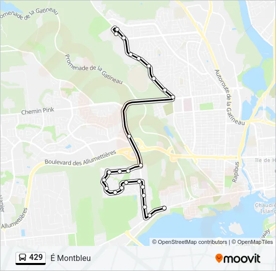 429 Bus Line Map