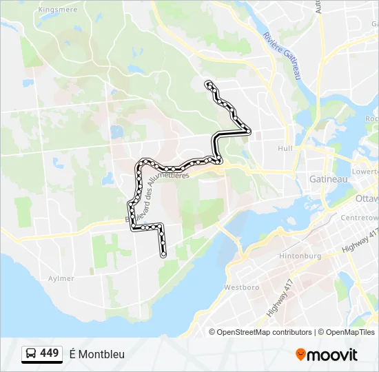 449 Bus Line Map