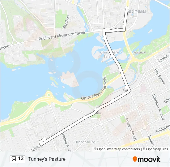 13 Bus Line Map