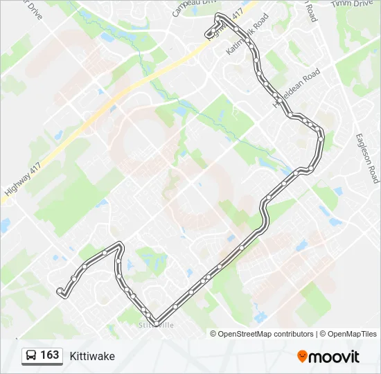 163 Bus Line Map