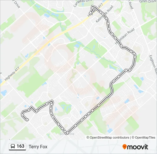 163 Bus Line Map