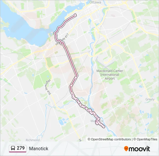 279 Bus Line Map