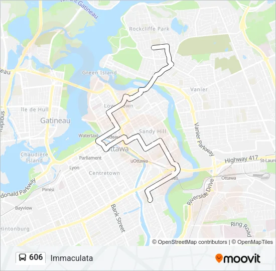 606 Bus Line Map