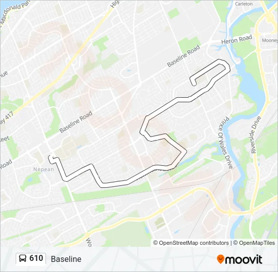 610 Bus Line Map