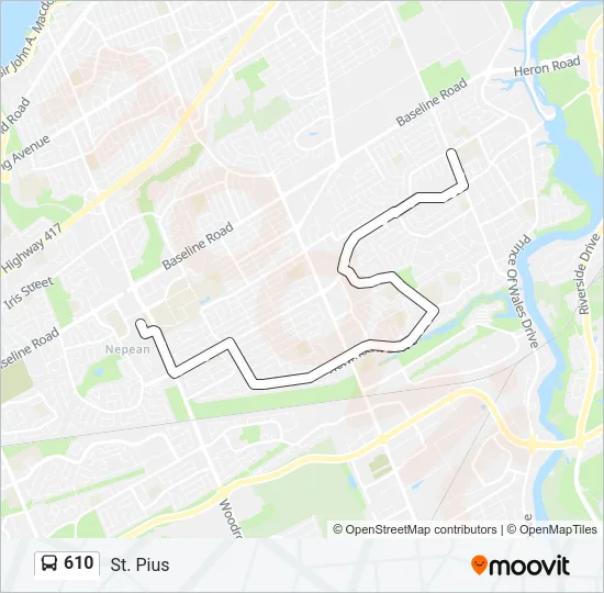 610 Bus Line Map