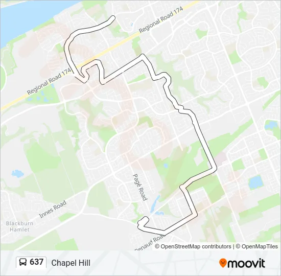 637 Bus Line Map