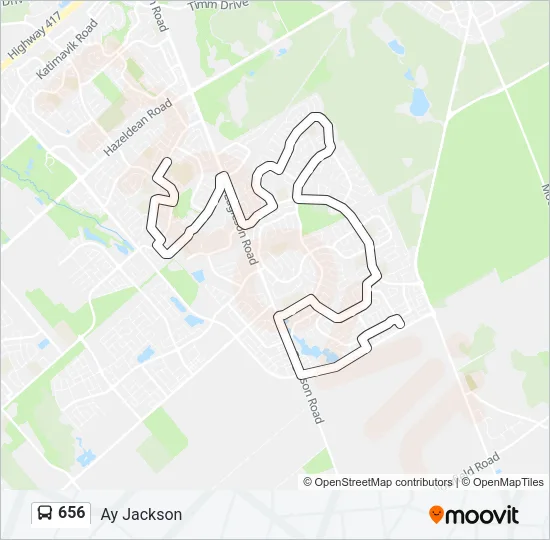 656 Bus Line Map
