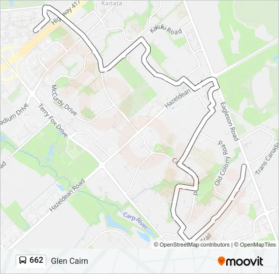 662 Bus Line Map