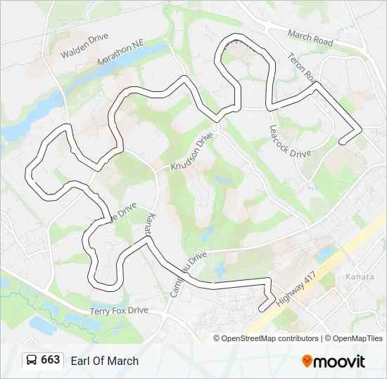 663 Bus Line Map