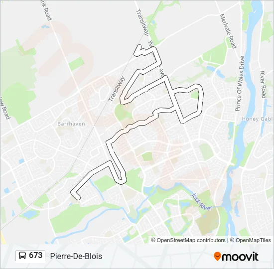 673 Bus Line Map