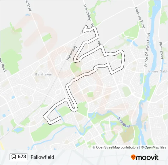 673 Bus Line Map