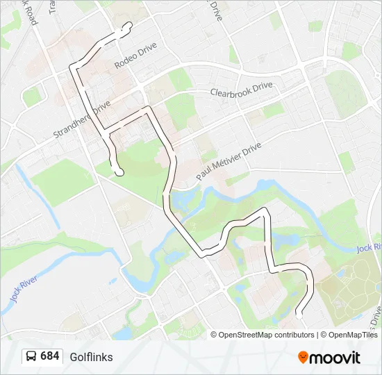 684 Bus Line Map
