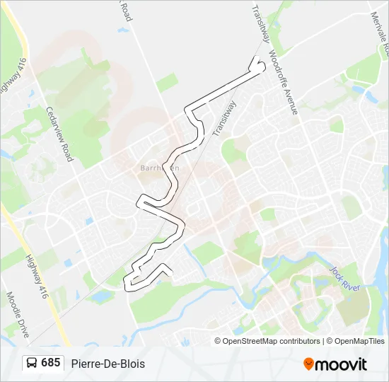 685 Bus Line Map