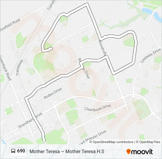 690 Bus Line Map