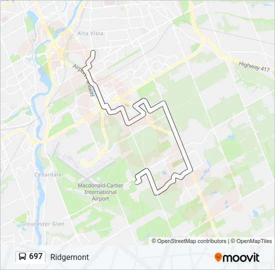 697 Bus Line Map